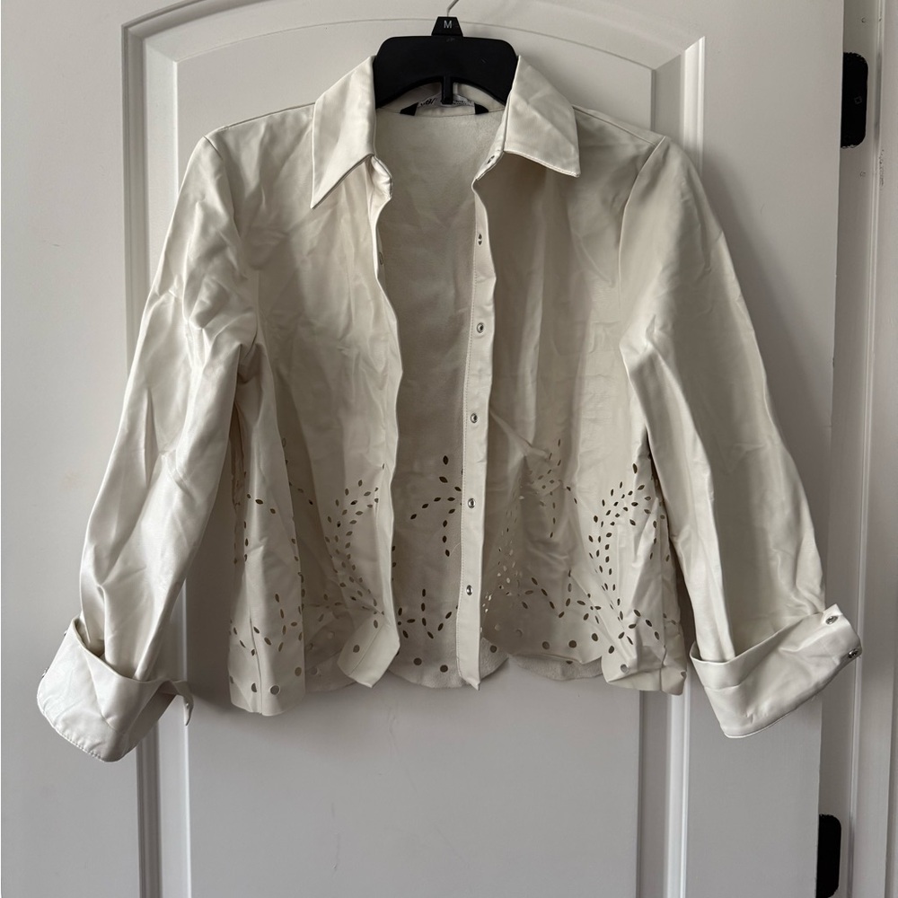 Zara Cream Button Down Shirt